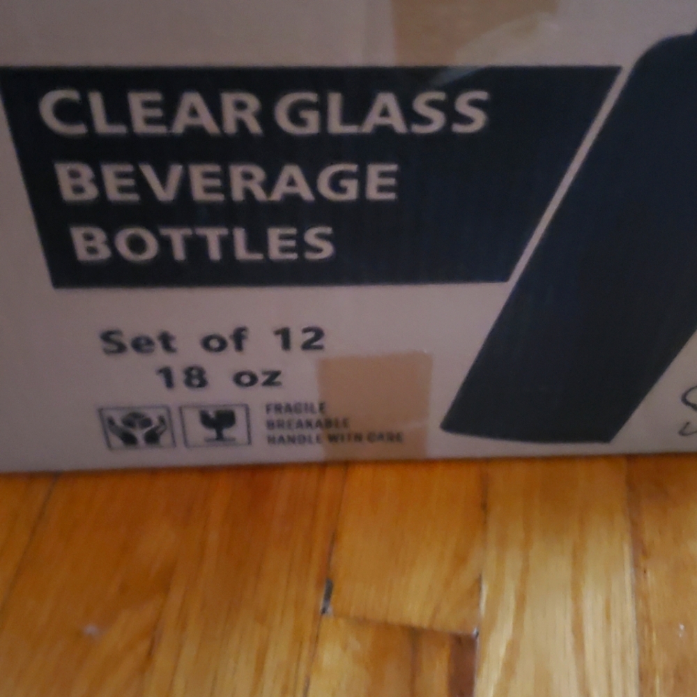 18oz glass bottles - Set of 12